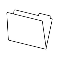 document folder icon over white background. vector illustration