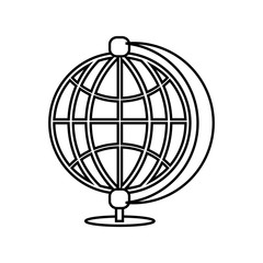 geography tool icon over white background. vector illustration