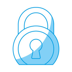 security padlock icon over white background. vector illustration