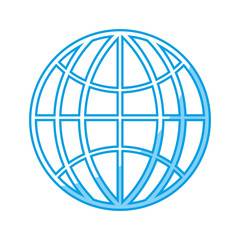 global sphere icon over white background. vector illustration