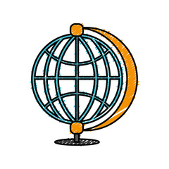 geography tool icon over white background. vector illustration