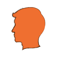 Male head silhouette icon vector illustration graphic design