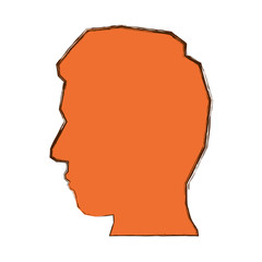 Male head silhouette icon vector illustration graphic design