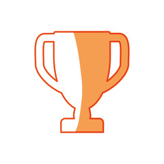 Trophy cup championship icon vector illustration graphic design