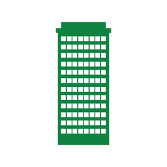 Green building tower icon vector illustration graphic design