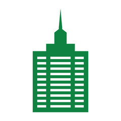 Green building tower icon vector illustration graphic design
