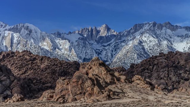Mount Whitney Winter - Time lapse of Mt. Whitney in winter. 