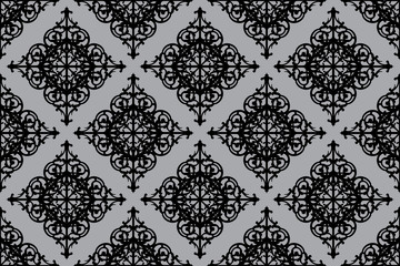 Arabesque. Vintage abstract floral seamless pattern.