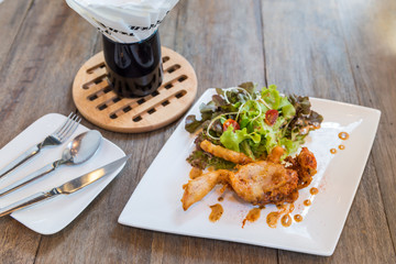 Fried soft shell crab