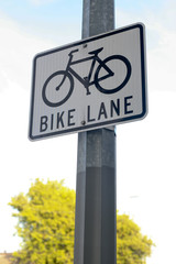 Bike lane sign