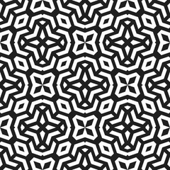 Seamless black and white pattern for your designs and backgrounds. Modern geometric ornament