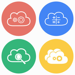 Cloud computing icon set.