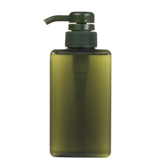 Shampoo bottle isolated on white.