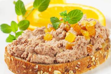 bread with meat spread
