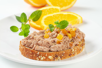 bread with meat spread