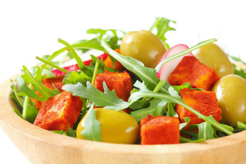 vegetable salad with cheese