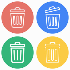 Bin icon set.