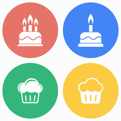 Cake icon set.