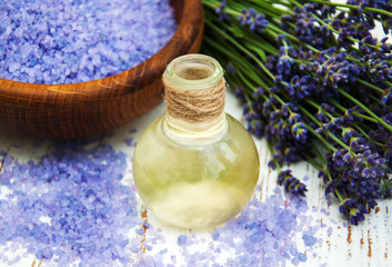 lavender oil with bath salt