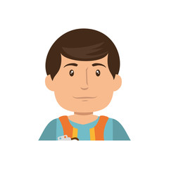 Worker man cartoon icon vector illustration graphic design