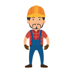 Obraz na płótnie Canvas Worker man cartoon icon vector illustration graphic design