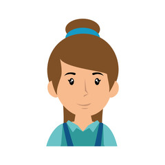 Woman worker cartoon icon vector illustration graphic design