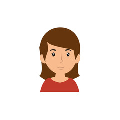 Woman cartoon profile icon vector illustration graphic design