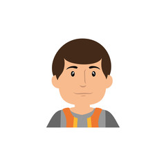 Worker man cartoon icon vector illustration graphic design
