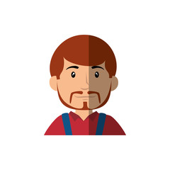 Worker man cartoon icon vector illustration graphic design