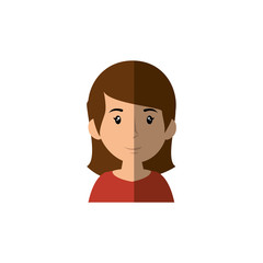 Woman cartoon profile icon vector illustration graphic design