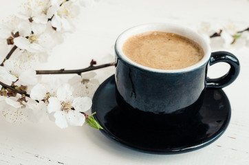 Coffee and cherry blossom