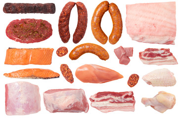 Meat Isolated on White Background