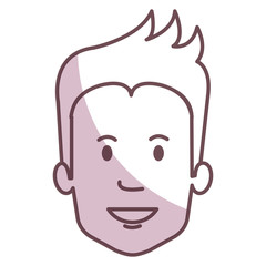 young man head avatar vector illustration design