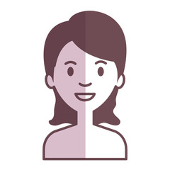 young woman shirtless avatar character vector illustration design