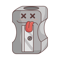 sharpenner school comic character vector illustration design