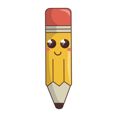 pencil school comic character vector illustration design