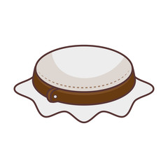 Embroidery drum isolated icon vector illustration design