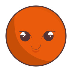 cute face emoticon kawaii character vector illustration design