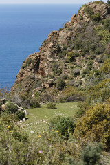 Mountain landscape by seaside