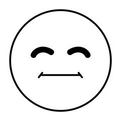 cute face emoticon kawaii character vector illustration design