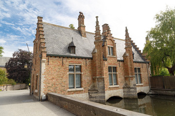 Fototapeta na wymiar Minnewaterpark Architecture in Brugge