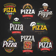 Pizza Emblems Set