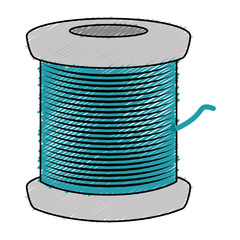 Sewing thread roll icon vector illustration design