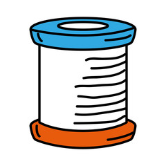 Sewing thread roll icon vector illustration design