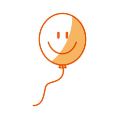 balloon smile funny decoration design vector illustration