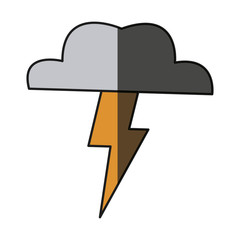 cloud thunderbolt weather storm image shadow vector illustration