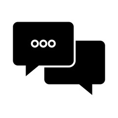 Fototapeta premium bubble speech chat message silhouette vector illustration