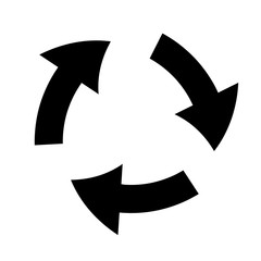 arrows rotation process symbol silhouette vector illustration