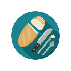 Bread flat icon