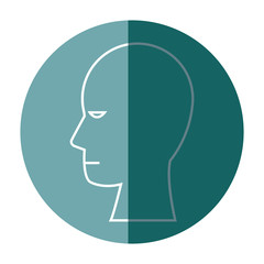 silhouette head human people profile vector illustration